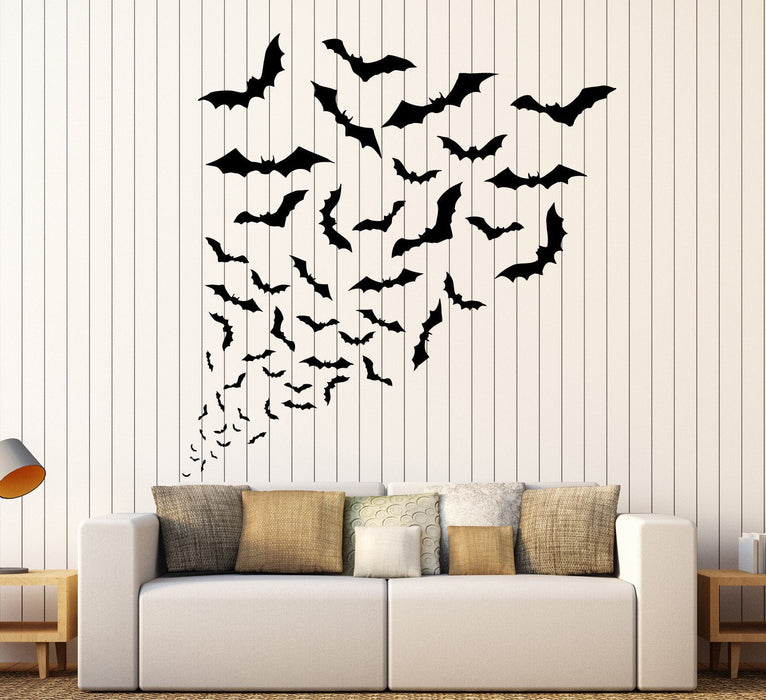 Vinyl Wall Decal Bats Halloween Horror Art Decor Stickers Unique Gift (ig4102)