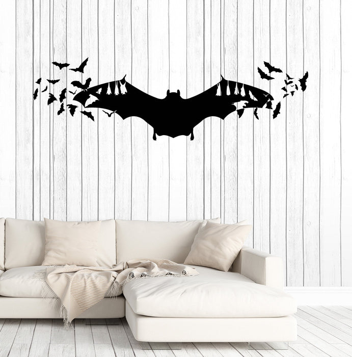 Vinyl Wall Decal Bats Art Halloween Horror Inspired Decoration Stickers Unique Gift (ig4898)