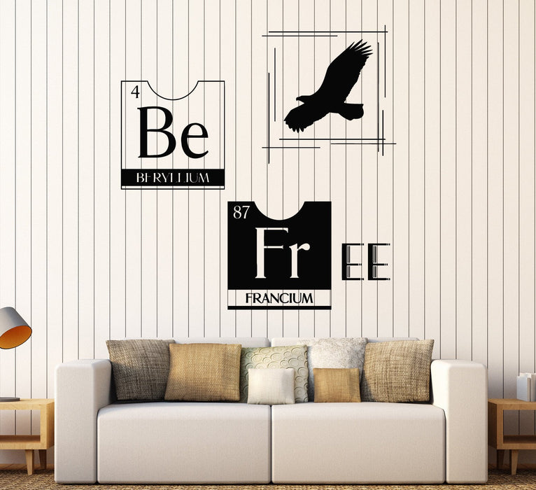 Vinyl Wall Decal Be Free Bird Freedom Stickers Mural Unique Gift (ig4428)