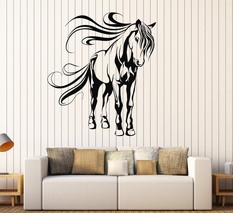 Vinyl Wall Decal Beautiful Horse Animal House Interior Stickers Unique Gift (ig4127)
