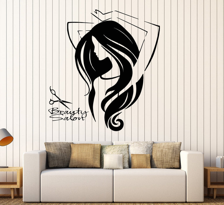 Виниловые наклейки на стену салон красоты женские парикмахерские наклейки уникальный подарок (ig4164)