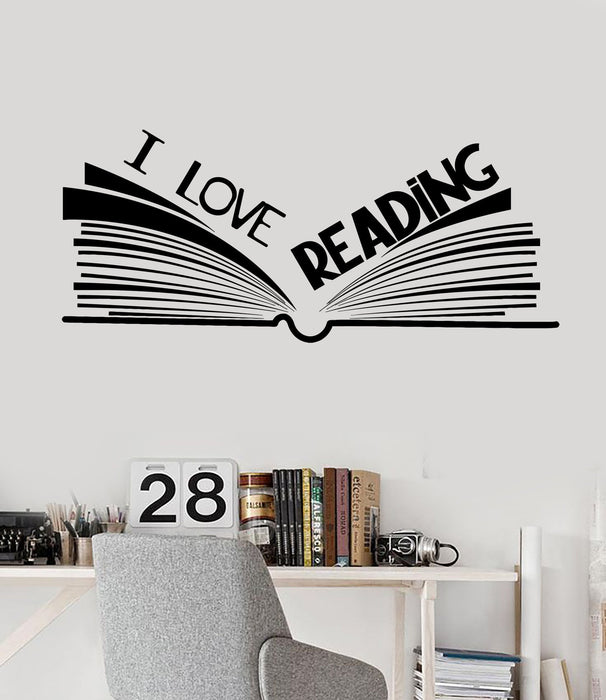 Vinyl Wall Decal Book Bookshop Library Reading Room Stickers Unique Gift (ig4511)
