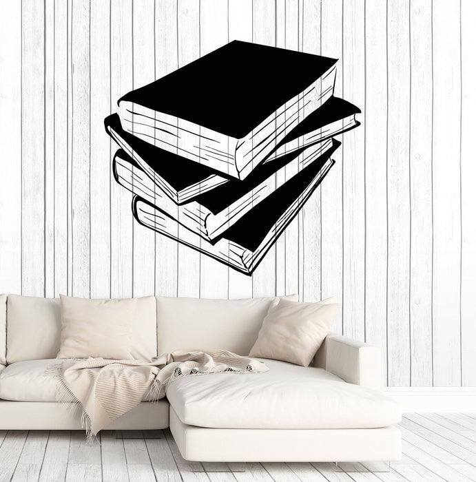 Vinyl Wall Decal Books Library Reading Room Decoration Stickers Unique Gift (ig4785)