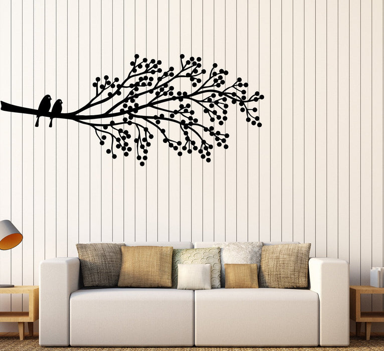 Vinyl Wall Decal Tree Branch Birds Nature House Interior Bedroom Stickers Unique Gift (ig3965)