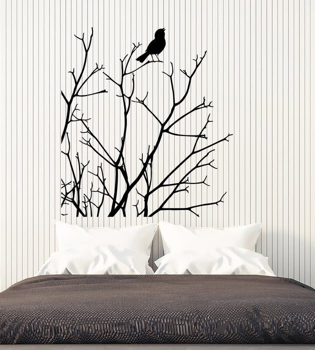 Vinyl Wall Decal Tree Branches Bird Nature Room Decoration Stickers Unique Gift (ig4886)