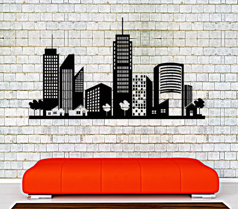 Vinyl Wall Decal City Buildings House Interior Stickers Mural Unique Gift (ig4272)