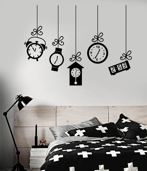 Vinyl Wall Decal Alarm Clock Bedroom Decoration Dream Stickers Unique Gift (220ig)