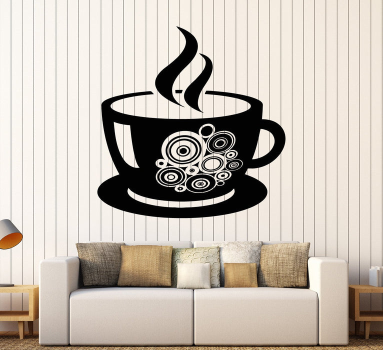 Vinyl Wall Decal Coffee Shop Cup Kitchen Decor Stickers Unique Gift (ig3987)