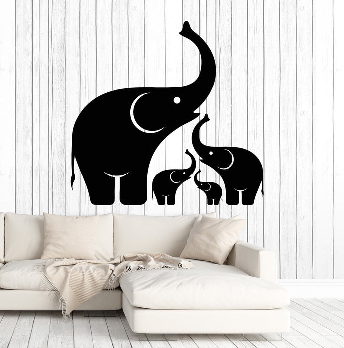 Vinyl Wall Decal Elephant Family Baby Room African Animals Stickers Mu ...