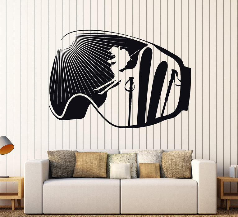 Vinyl Wall Decal Extreme Ski Winter Sport Skiing Stickers Mural Unique Gift (ig4602)