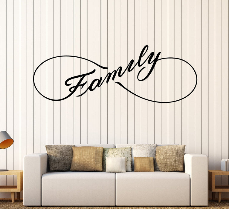 Vinyl Wall Decal Family Infinity Home Room Decor Stickers Mural Unique Gift (ig4640)