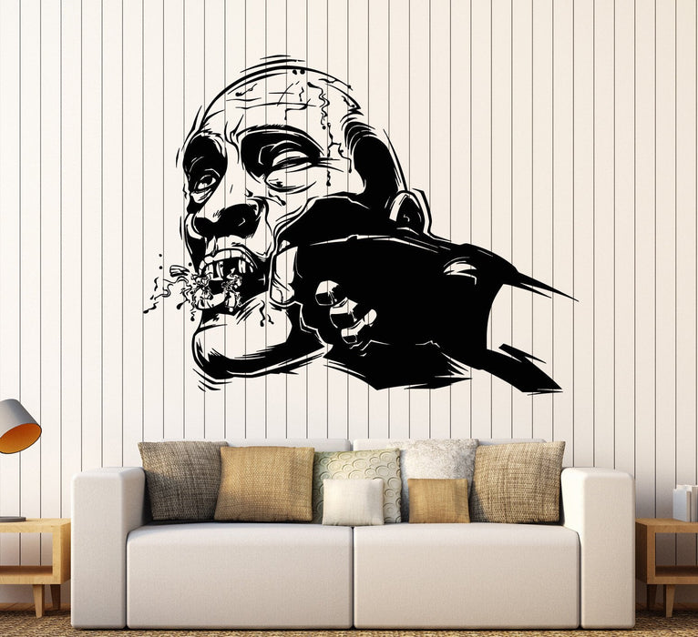 Vinyl Wall Decal Fighter Knockout Martial Arts MMA Fight Stickers Unique Gift (ig4035)