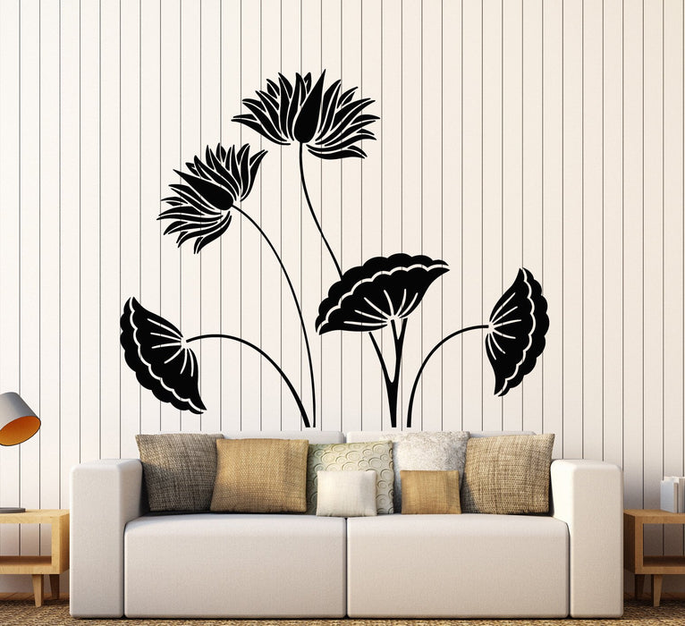 Vinyl Wall Decal Beautiful Flowers House Interior Room Stickers Unique Gift (ig4099)