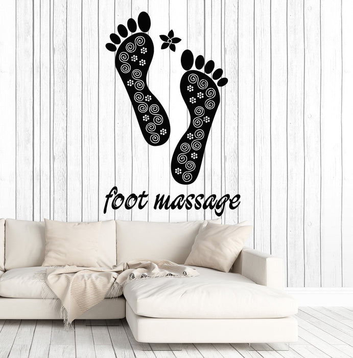 Виниловые наклейки на стену Массаж ног Спа Салон Расслабляющий Оздоровительный Декор Наклейки Уникальный подарок (ig4850)
