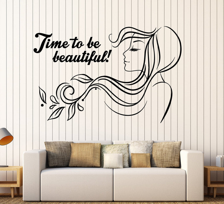 Vinyl Wall Decal Beauty Salon Quote Woman Hair Salon Stickers Mural Unique Gift (ig4614)