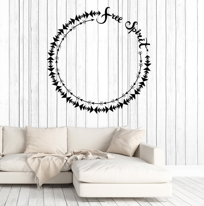 Vinyl Wall Decal Free Spirit Ethnic Style Room Decoration Stickers Unique Gift (ig4661)