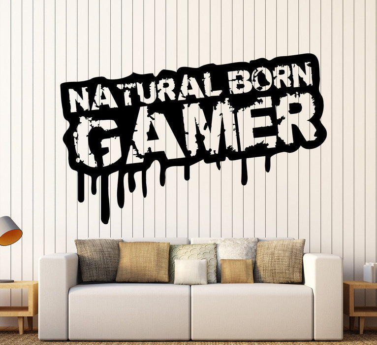 Vinyl Wall Decal Gamer Quote Video Game Teen Room Stickers Unique Gift (ig3842)