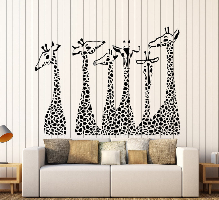 Vinyl Wall Decal Giraffes Animals House Interior Room Stickers Unique Gift (ig3832)