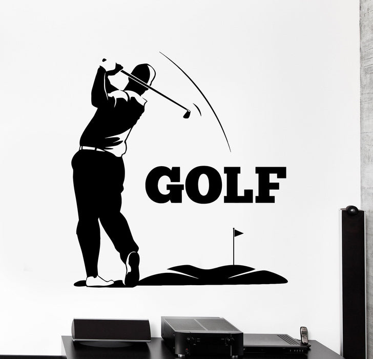 Vinyl Wall Decal Golf Club Player Golf Sport Stickers Mural Unique Gift (ig4477)