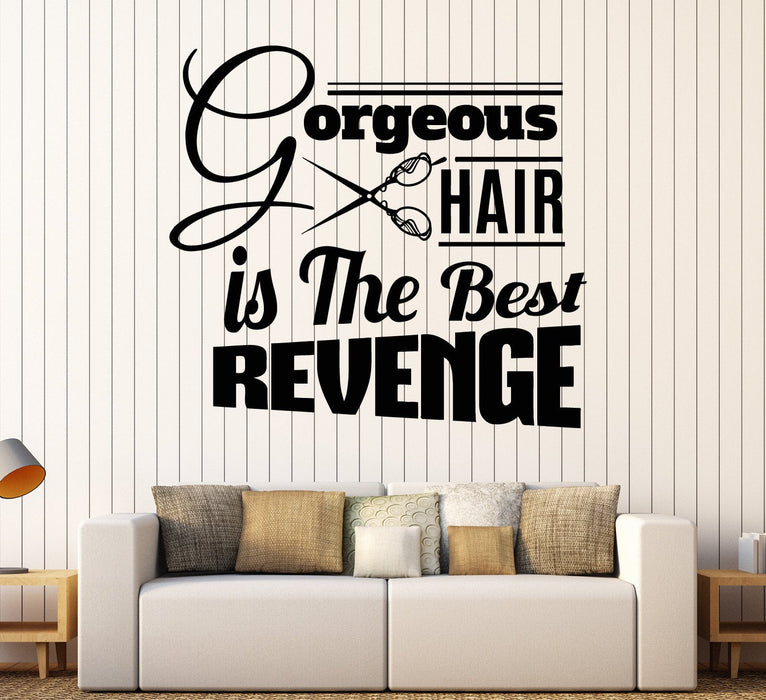 Autocollant mural en vinyle pour salon de coiffure, citation amusante, coiffeur, styliste, cadeau unique (ig4319)