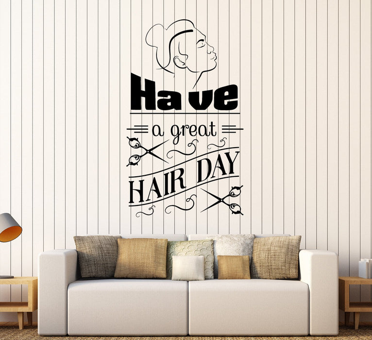 Виниловая наклейка на стену парикмахерская цитата парикмахер стилист наклейки уникальный подарок (ig4372)