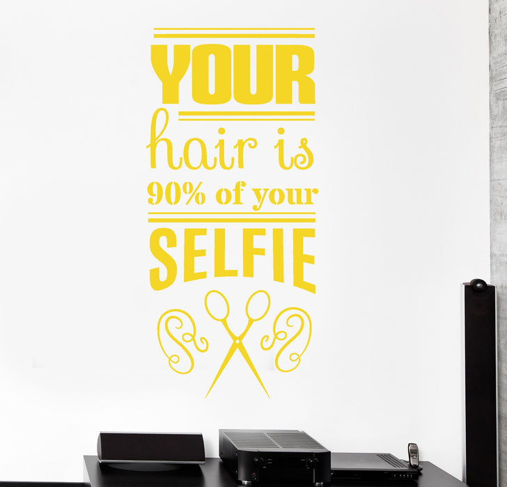 Vinyl Wall Decal Funny Hair Salon Quote Barbershop Stylist Stickers Unique Gift (ig4400)