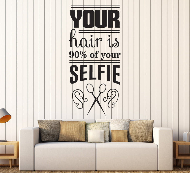 Vinyl Wall Decal Funny Hair Salon Quote Barbershop Stylist Stickers Unique Gift (ig4400)