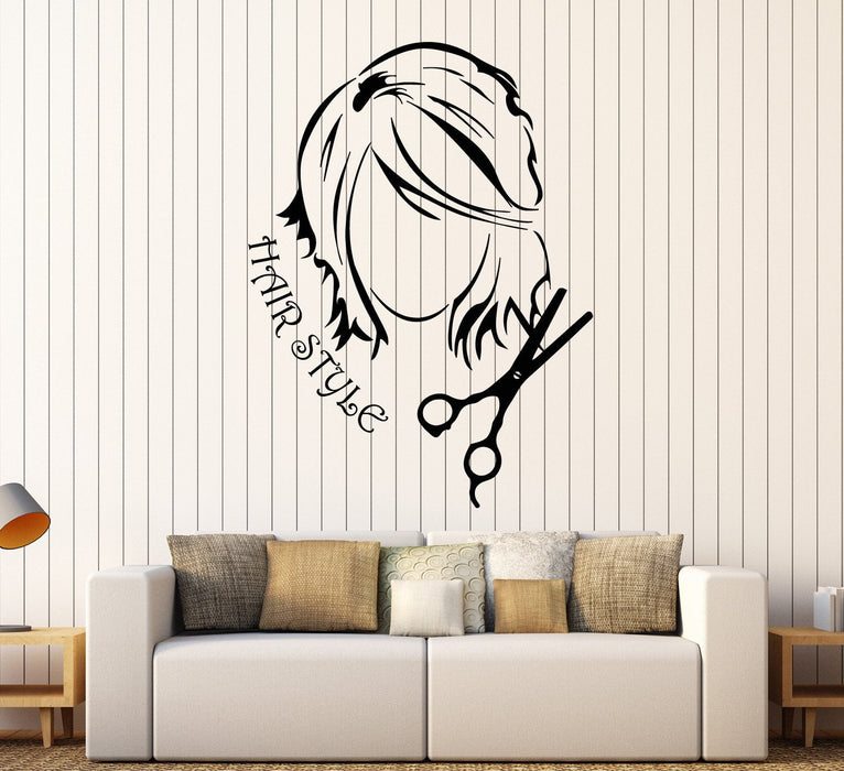 Autocollant mural en vinyle pour salon de beauté, coiffure, femme, styliste, cadeau unique (ig3988)