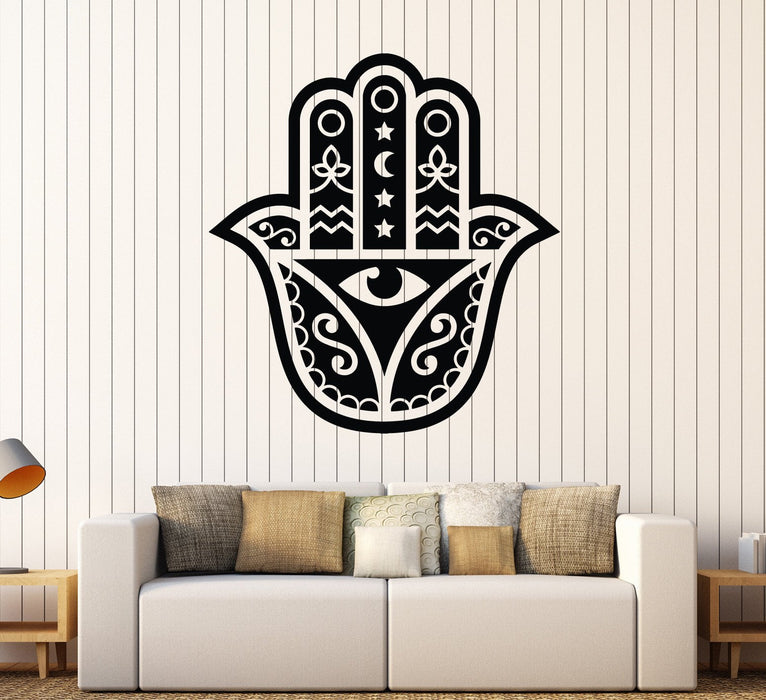 Vinyl Wall Decal Hamsa Fatima Hand Talisman Amulet Room Stickers Unique Gift (ig4038)