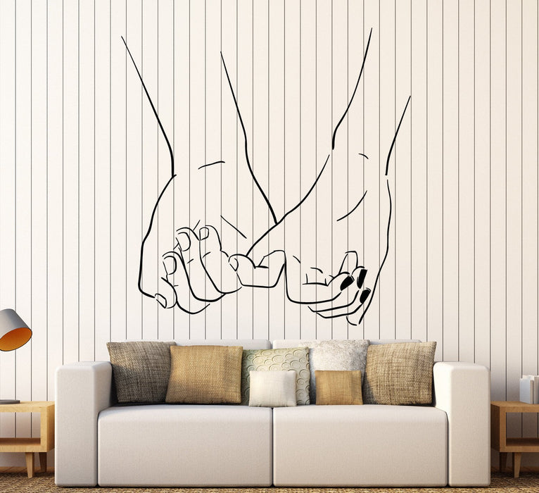 Vinyl Wall Decal Love Couple Hands Romantic Room Stickers Unique Gift (ig3875)