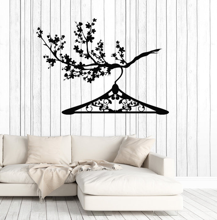 Vinyl Wall Decal Hanger Branch Clothes Shop Wardrobe Stickers Unique Gift (ig4761)