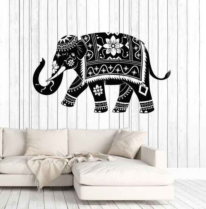 Vinyl Wall Decal Indian Elephant India Hindu Decor Stickers Murals Unique Gift (ig4913)