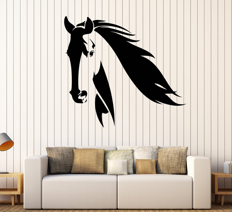 Vinyl Wall Decal Beautiful Horse Head Animal Art Stickers Mural Unique Gift (ig4148)