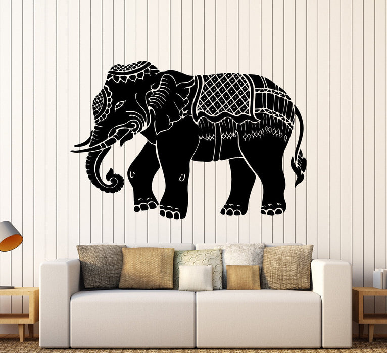 Виниловые наклейки на стену индийский слон орнамент животные наклейки настенная роспись уникальный подарок (ig3862)