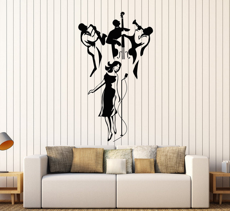 Vinyl Wall Decal Jazz Band Music Art Musical Decoration Stickers Unique Gift (ig4025)