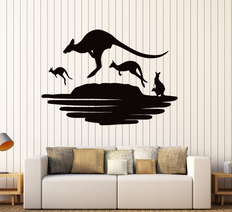 Vinyl Wall Decal Kangaroos Australian Animals Room Decor Stickers Unique Gift (ig4097)