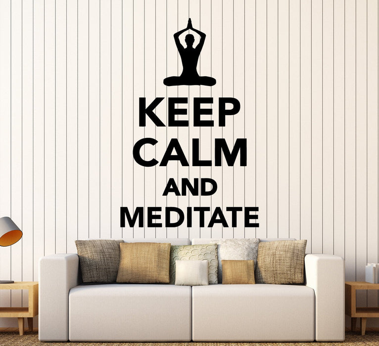 Autocollant mural en vinyle avec citation pour salle de méditation, maison de yoga, cadeau unique (ig3968)