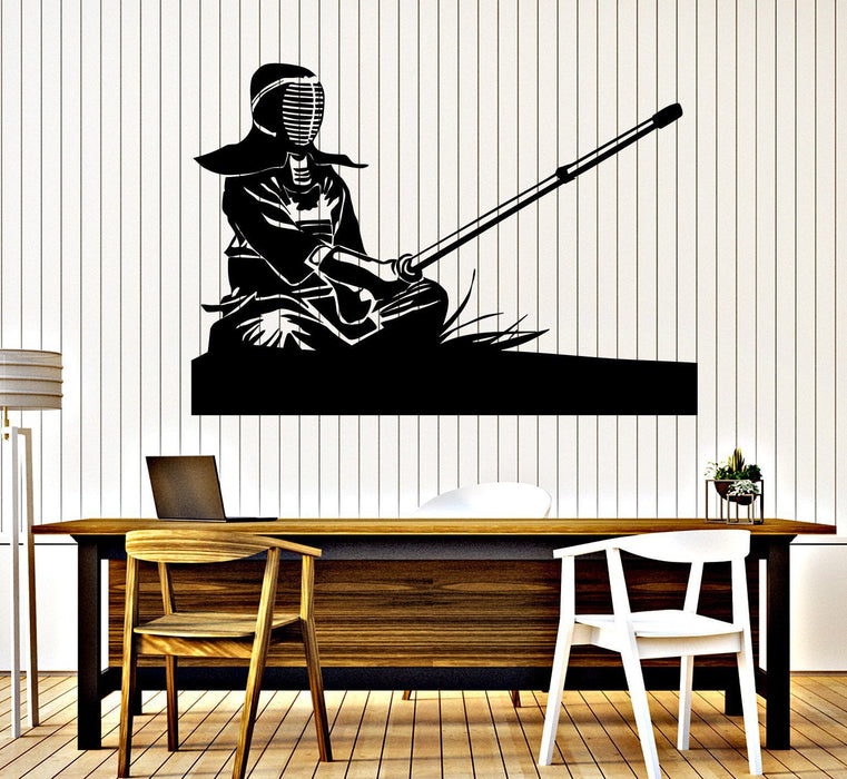 Vinyl Wall Decal Kendo Warrior Japanese Sport Stickers Unique Gift (ig4114)