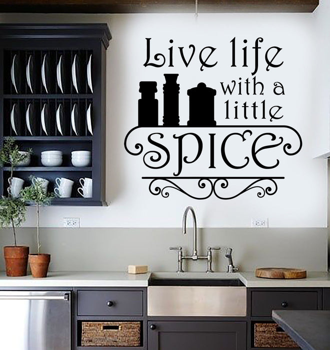 Vinyl Wall Decal Kitchen Quote Spice Chef Restaurant Cook Stickers Unique Gift (ig4534)
