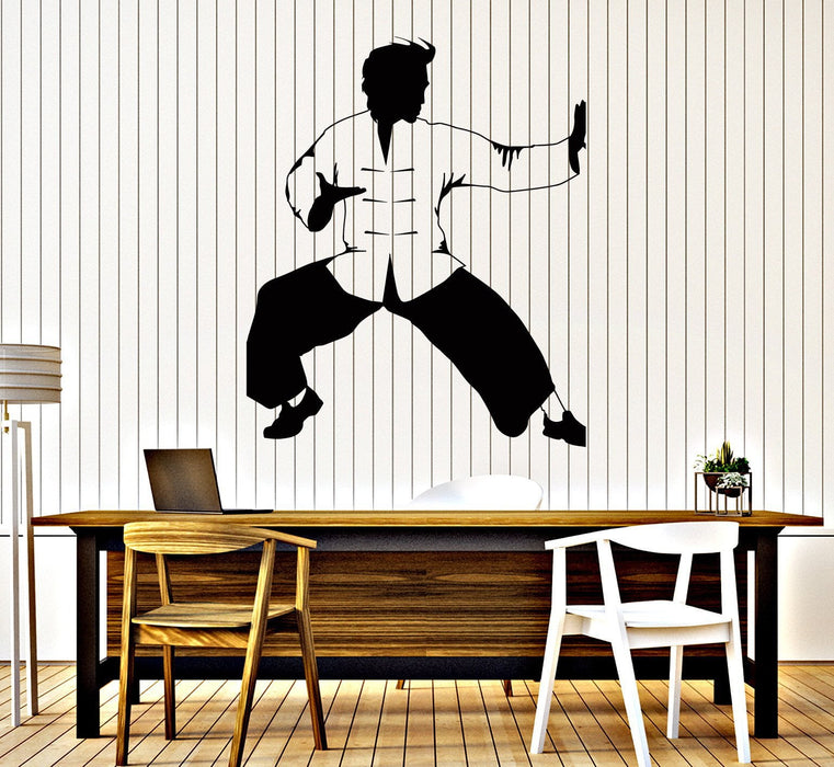 Vinyl Wall Decal Kung Fu Fighter Oriental Martial Arts Karate Stickers Unique Gift (ig4117)