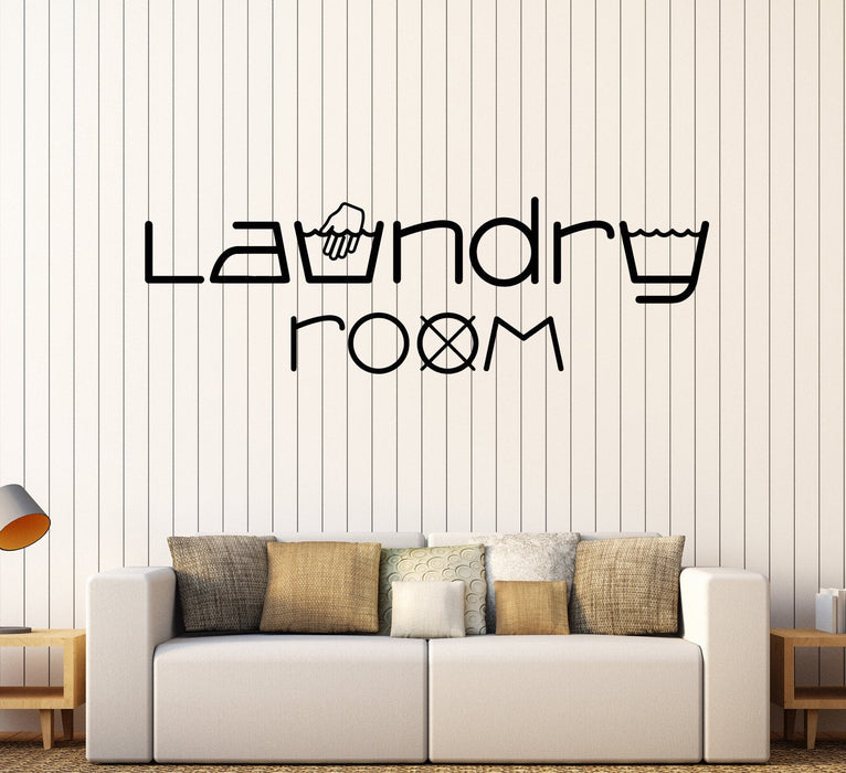 Vinyl Wall Decal Laundry Room Washing Bathroom Stickers Unique Gift (ig3867)