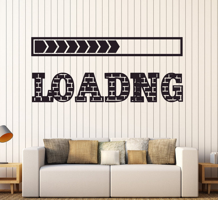 Vinyl Wall Decal Loading Video Games Play Teen Room Gaming Stickers Unique Gift (ig4577)
