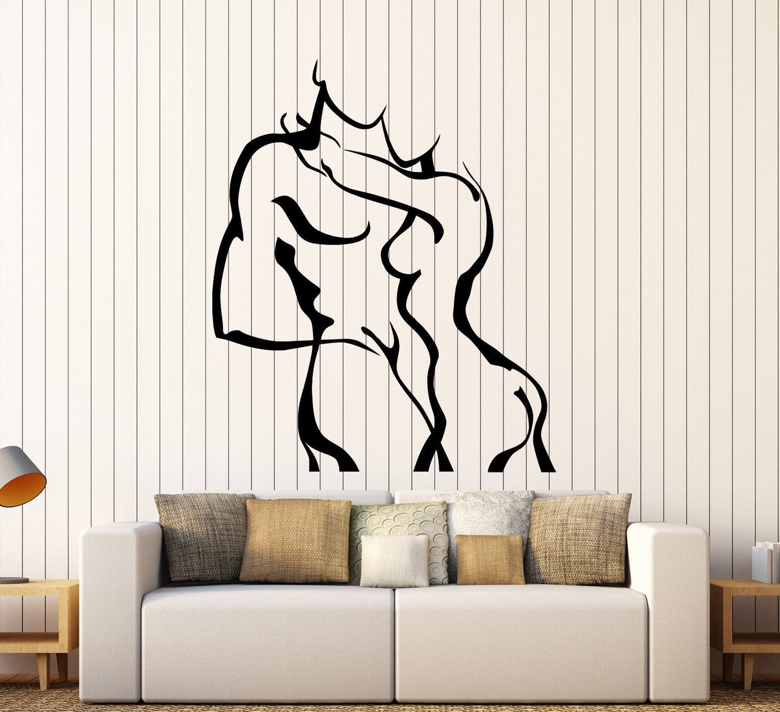 Vinyl Wall Decal Love Couple Bedroom Decor Stickers Unique Gift (ig390 ...