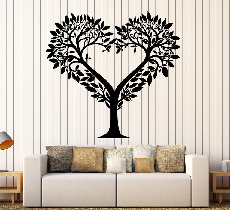 Vinyl Wall Decal Tree Heart Love Romantic Room Decor Stickers Unique Gift (ig4063)