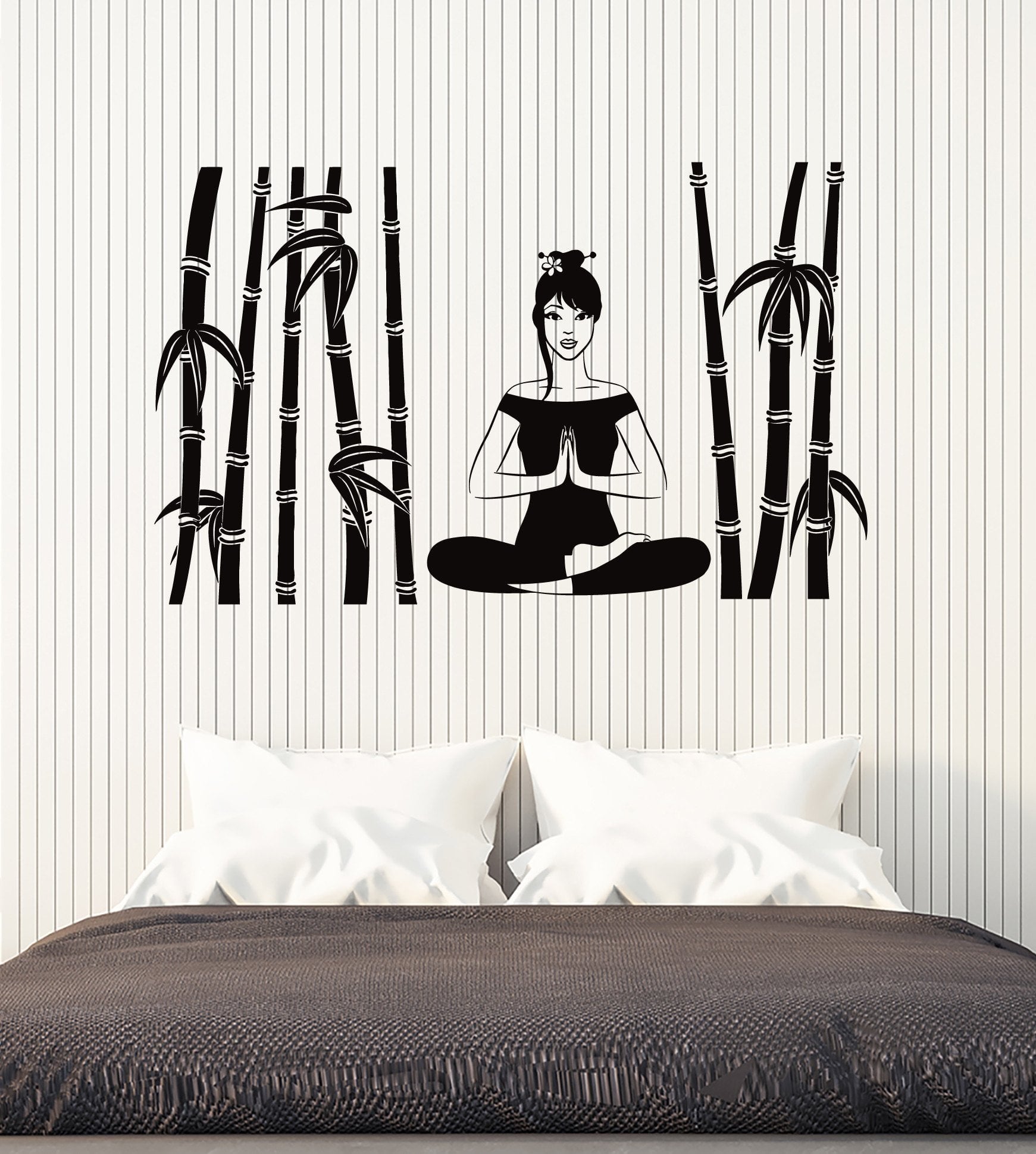 Vinyl Wall Decal Meditation Room Cane Zen Yoga Center Decor Stickers U ...