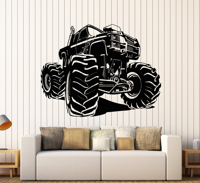 Vinyl Wall Decal Monster Truck Garage Decor Car Stickers Unique Gift (ig3906)