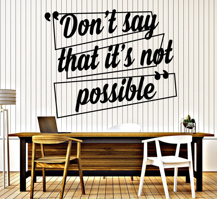 Vinyl Wall Decal Motivation Quote Inspired Office Decor Stickers Unique Gift (ig4502)