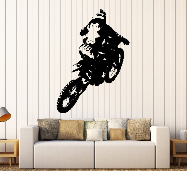 Vinyl Wall Decal Motorcycle Sport Freestyle Motocross Stickers Unique Gift (ig4374)