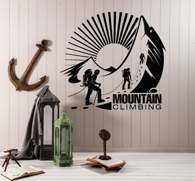 Виниловые наклейки на стену «Хобби альпинизма и экстремальных видов спорта» Уникальный подарок (ig4181)