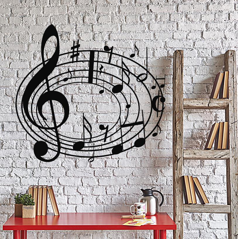 Vinyl Wall Decal Musical Notes Music Art House Interior Stickers Uniqu ...